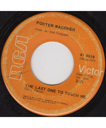 The Last One To Touch Me The Alley [Porter Wagoner] – Vinyl 7", 45 RPM, Single [product.brand] 1 - Shop I'm Jukebox 