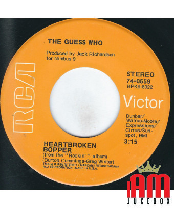 Heartbroken Bopper Arrivederci Girl [The Guess Who] - Vinyl 7", 45 tr/min, Single [product.brand] 1 - Shop I'm Jukebox 