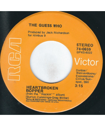Heartbroken Bopper   Arrivederci Girl [The Guess Who] - Vinyl 7", 45 RPM, Single