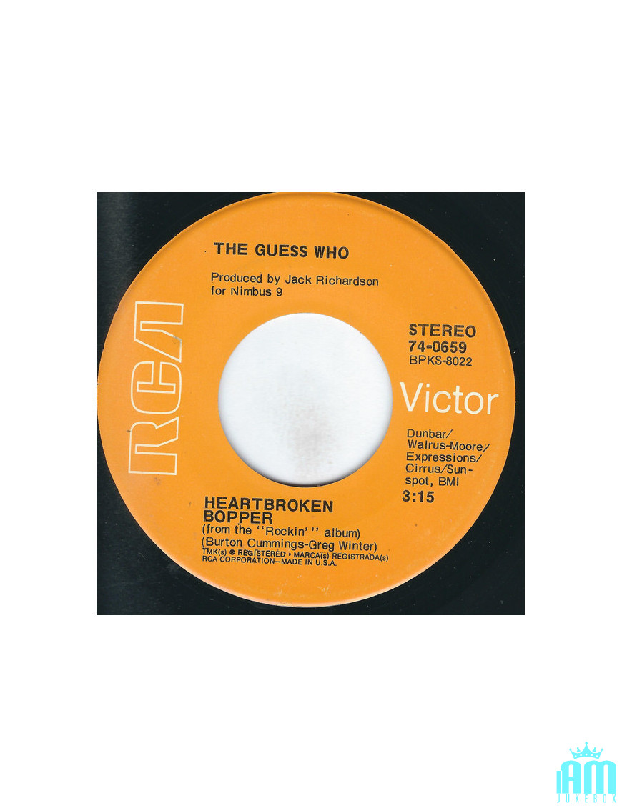 Heartbroken Bopper Arrivederci Girl [The Guess Who] - Vinyl 7", 45 tr/min, Single [product.brand] 1 - Shop I'm Jukebox 