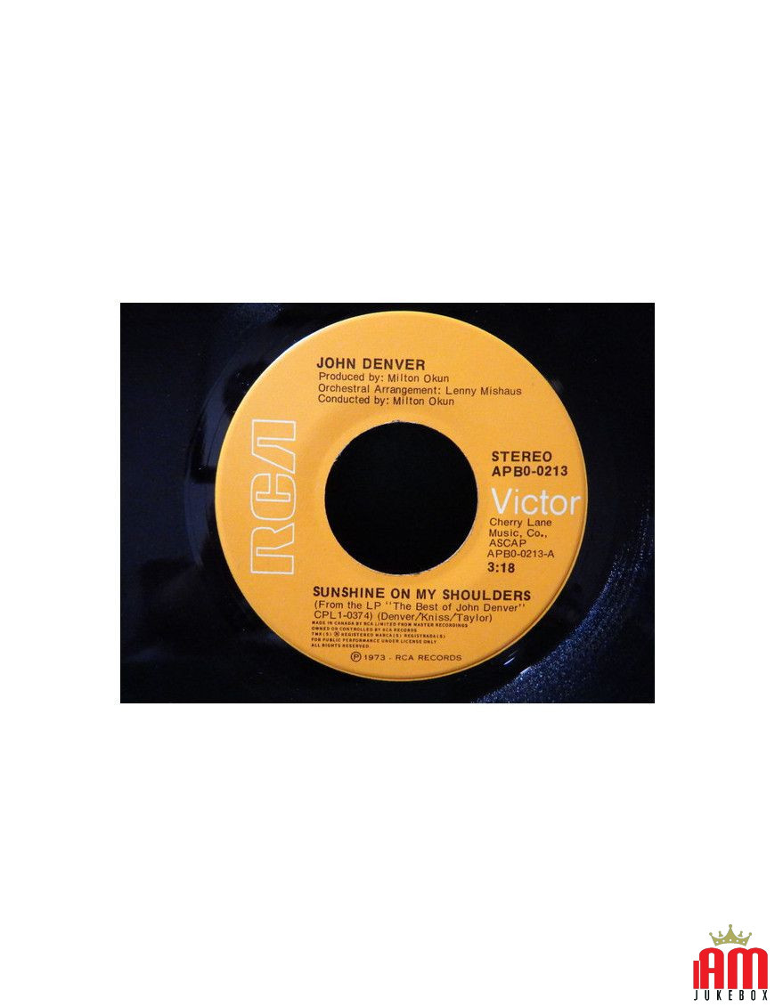 Sunshine On My Shoulders [John Denver] – Vinyl 7", 45 RPM, Single, Stereo [product.brand] 1 - Shop I'm Jukebox 