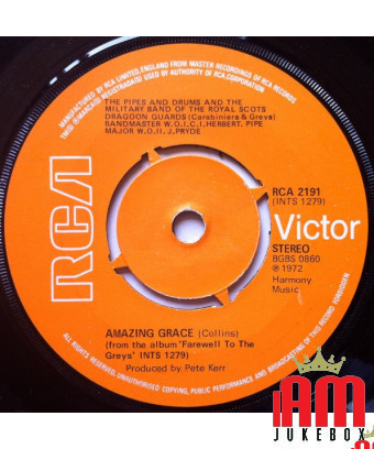 Amazing Grace [The Pipes And Drums Of The Royal Scots Dragoon Guards (Carabiniers And Greys),...] - Vinyle 7", 45 RPM,... [produ