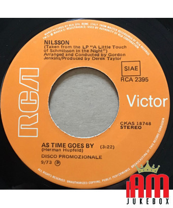 As Time Goes By [Harry Nilsson] – Vinyl 7", 45 RPM, Promo [product.brand] 1 - Shop I'm Jukebox 