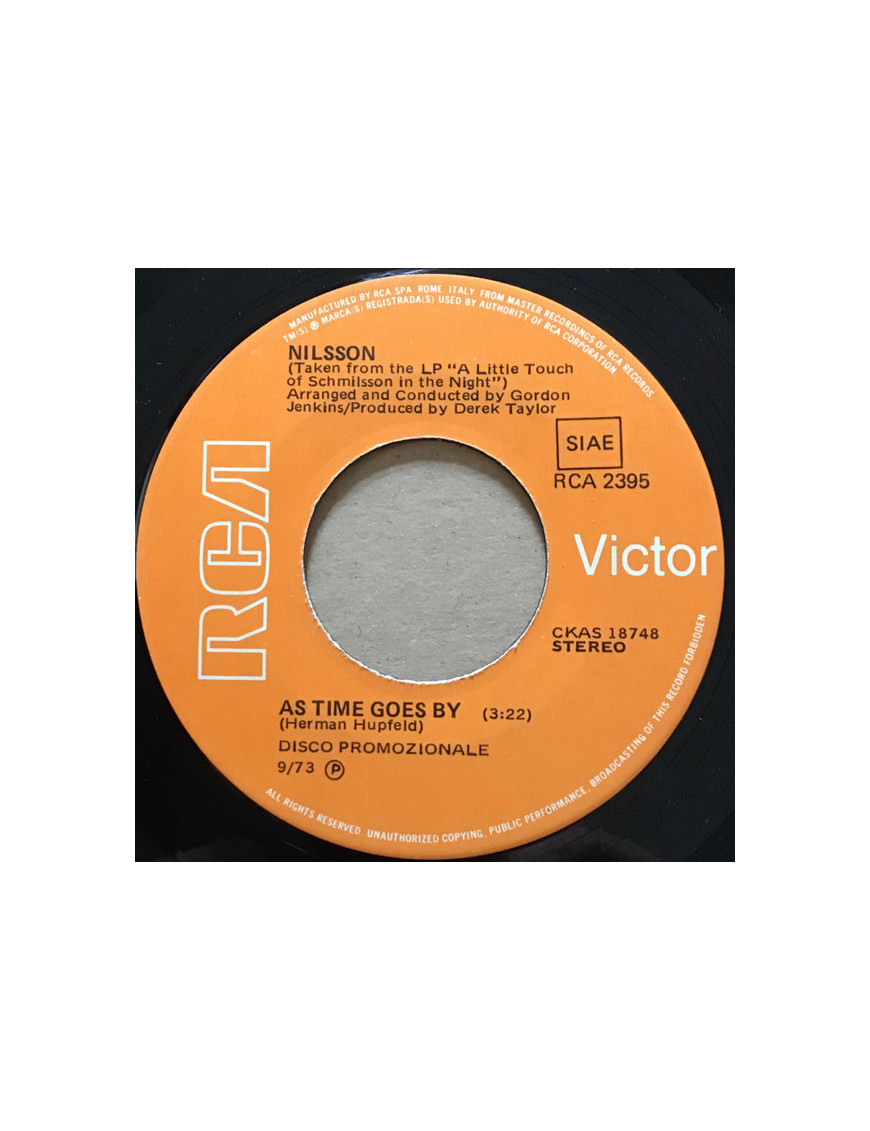 As Time Goes By [Harry Nilsson] – Vinyl 7", 45 RPM, Promo [product.brand] 1 - Shop I'm Jukebox 