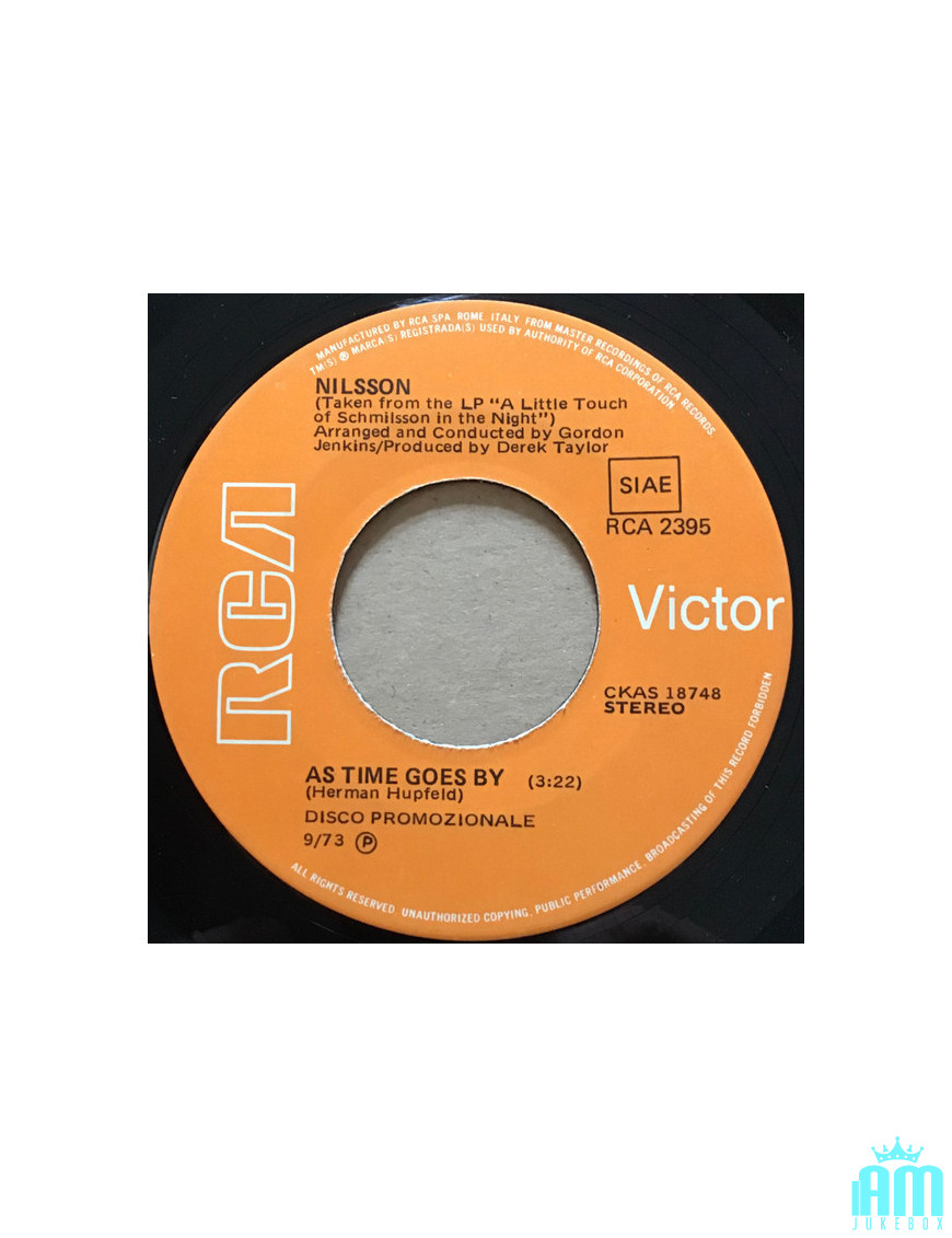 As Time Goes By [Harry Nilsson] - Vinyl 7", 45 RPM, Promo [product.brand] 1 - Shop I'm Jukebox 