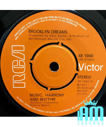 Music, Harmony And Rhythm [Brooklyn Dreams] - Vinyl 7", 45 RPM, Single