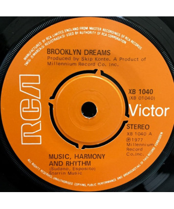 Music, Harmony And Rhythm [Brooklyn Dreams] - Vinyl 7", 45 RPM, Single [product.brand] 1 - Shop I'm Jukebox 