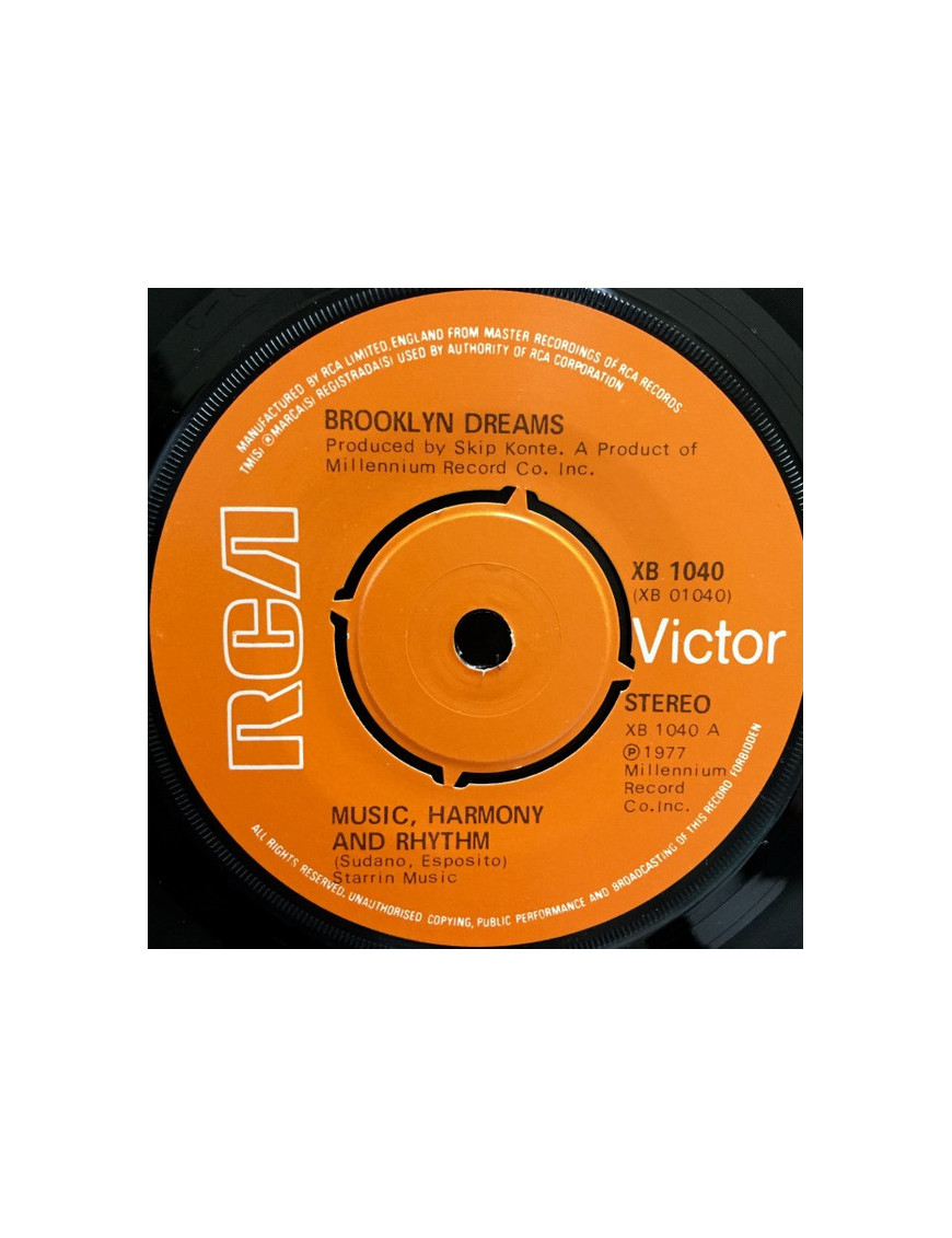 Music, Harmony And Rhythm [Brooklyn Dreams] - Vinyl 7", 45 RPM, Single [product.brand] 1 - Shop I'm Jukebox 