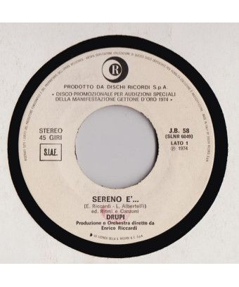 Sereno È... Madness (Parlez-moi De Lui) [Drupi (2),...] - Vinyl 7", 45 RPM, Promo, Stereo [product.brand] 1 - Shop I'm Jukebox 