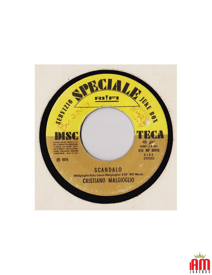 Scandalo Tu Bambina, Io Bambino [Cristiano Malgioglio,...] - Vinyl 7", 45 RPM, Jukebox, Stereo [product.brand] 1 - Shop I'm Juke