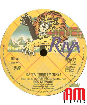 Aus „Ya“ – denkst du, ich bin sexy? [Rod Stewart] – Vinyl 7", 45 RPM, Single, Stereo [product.brand] 1 - Shop I'm Jukebox 