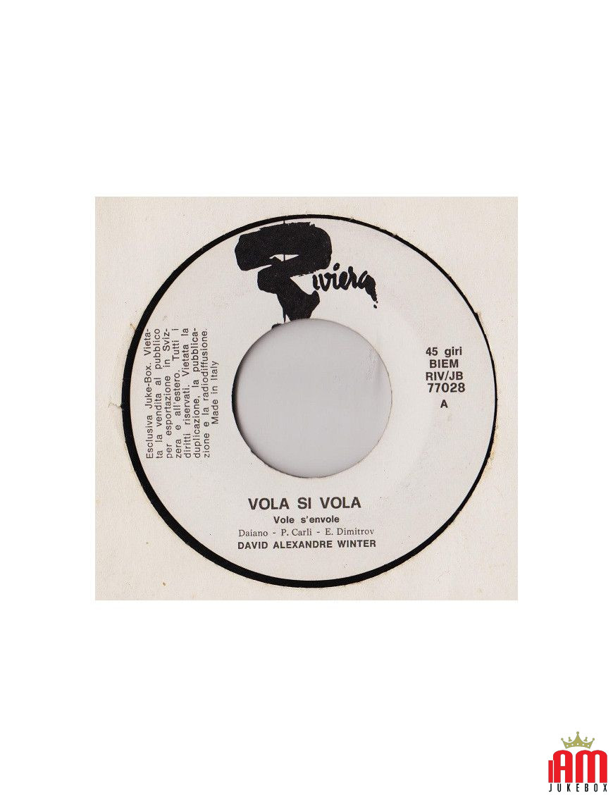 Vola, Si Vola Vole S'Envole [David Alexandre Winter] – Vinyl 7", 45 RPM, Jukebox [product.brand] 1 - Shop I'm Jukebox 