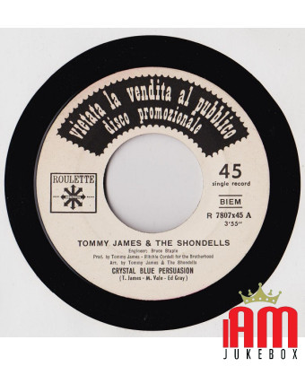 Crystal Blue Persuasion Je parle d'elle [Tommy James & The Shondells,...] - Vinyl 7", 45 RPM, Promo [product.brand] 1 - Shop I'm