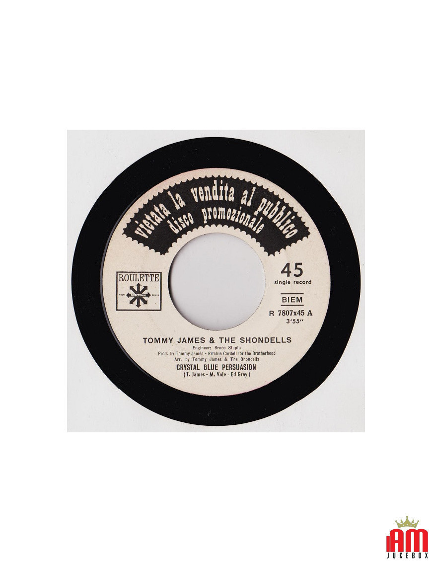 Crystal Blue Persuasion Je parle d'elle [Tommy James & The Shondells,...] - Vinyl 7", 45 RPM, Promo [product.brand] 1 - Shop I'm