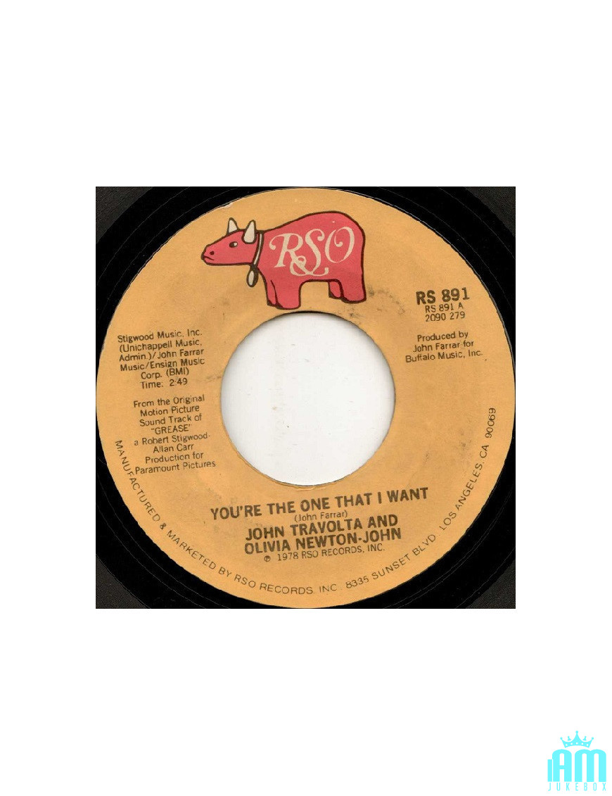 You're The One That I Want [John Travolta,...] - Vinyl 7", 45 RPM, Single, Styrene [product.brand] 1 - Shop I'm Jukebox 