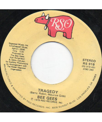 Tragedy [Bee Gees] - Vinyl 7", 45 RPM, Single, Stéréo [product.brand] 1 - Shop I'm Jukebox 