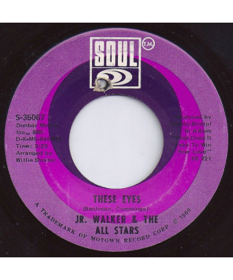 Ces yeux [Junior Walker & The All Stars] - Vinyl 7", 45 RPM, Single