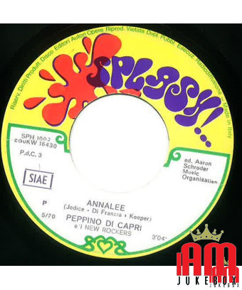 Annalee Suspiranno [Peppino Di Capri EI Suoi Rockers] - Vinyl 7", 45 RPM, Single [product.brand] 1 - Shop I'm Jukebox 