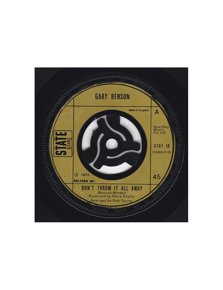 Don't Throw It All Away [Gary Benson] - Vinyl 7", Single, 45 RPM