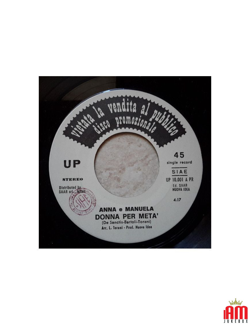 Half Woman [Anna E Manuela] - Vinyl 7", 45 RPM, Promo [product.brand] 1 - Shop I'm Jukebox 