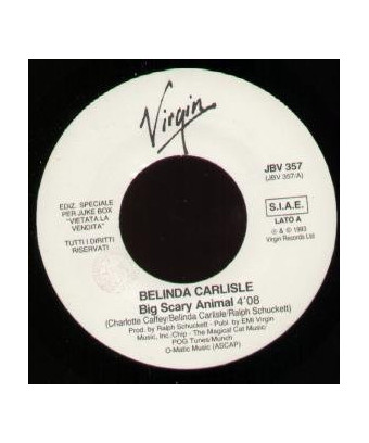 Big Scary Animal Dum Da Dum [Belinda Carlisle,...] – Vinyl 7", 45 RPM, Jukebox [product.brand] 1 - Shop I'm Jukebox 