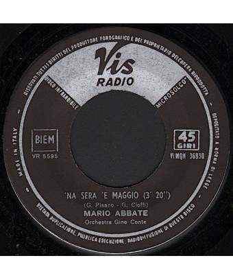 'Na Sera 'E Maggio [Mario Abbate (2)] - Vinyle 7", 45 tours