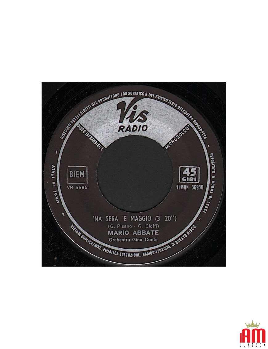 'Na Sera 'E Maggio [Mario Abbate (2)] - Vinyl 7", 45 RPM