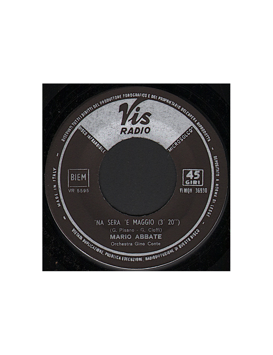 'Na Sera 'E Maggio [Mario Abbate (2)] - Vinyle 7", 45 tours