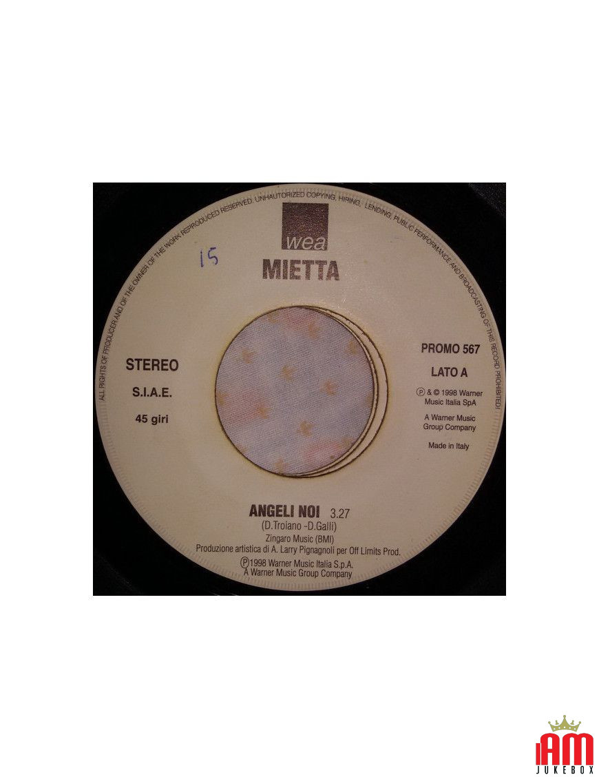 Angeli Noi If I Didn't Have You [Mietta,...] - Vinyl 7", 45 RPM, Promo [product.brand] 1 - Shop I'm Jukebox 