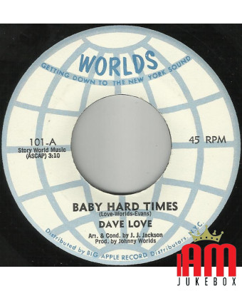 Baby Hard Times You Painted Me Blue [Dave Love (5)] - Vinyle 7", Single, 45 tours [product.brand] 1 - Shop I'm Jukebox 