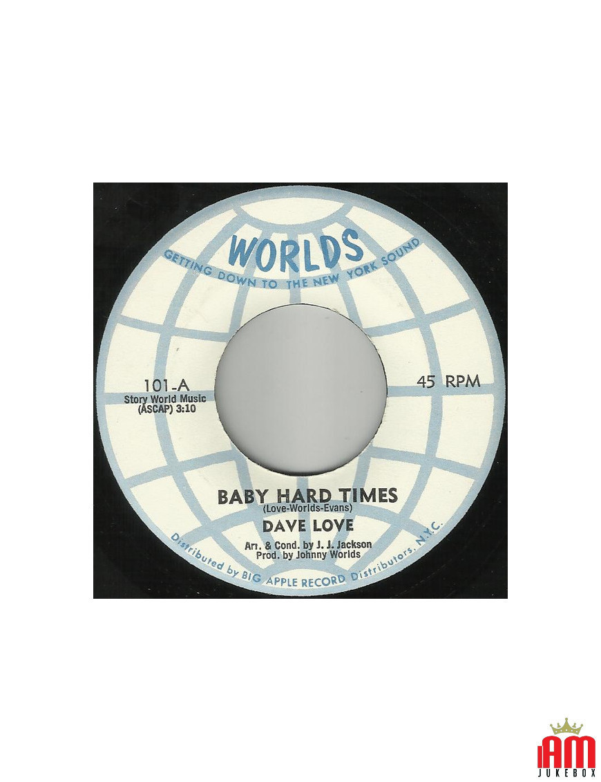 Baby Hard Times You Painted Me Blue [Dave Love (5)] – Vinyl 7", Single, 45 RPM [product.brand] 1 - Shop I'm Jukebox 