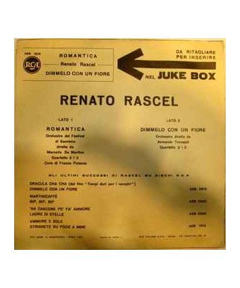 Romantica [Renato Rascel] - Vinyle 7", 45 tours, mono [product.brand] 1 - Shop I'm Jukebox 