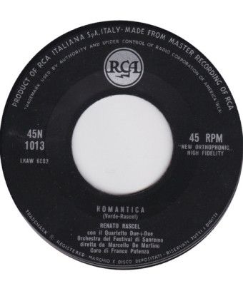 Romantica [Renato Rascel] - Vinyle 7", 45 tours, mono [product.brand] 1 - Shop I'm Jukebox 