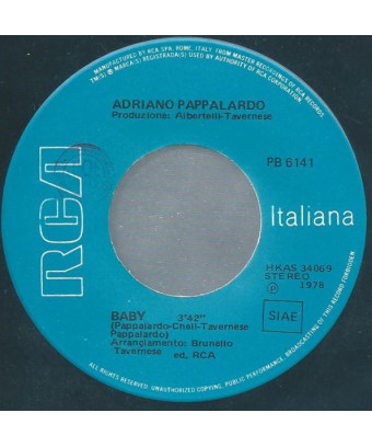 Je veux son bébé [Adriano Pappalardo] - Vinyle 7", 45 tr/min, stéréo [product.brand] 1 - Shop I'm Jukebox 