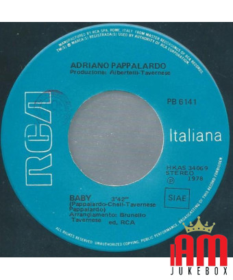 I Want Her Baby [Adriano Pappalardo] - Vinyl 7", 45 RPM, Stereo [product.brand] 1 - Shop I'm Jukebox 