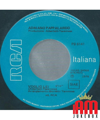 Je veux son bébé [Adriano Pappalardo] - Vinyle 7", 45 tr/min, stéréo [product.brand] 1 - Shop I'm Jukebox 