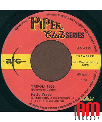 Tripoli 1969 [Patty Pravo] - Vinyle 7", 45 tours, mono [product.brand] 1 - Shop I'm Jukebox 