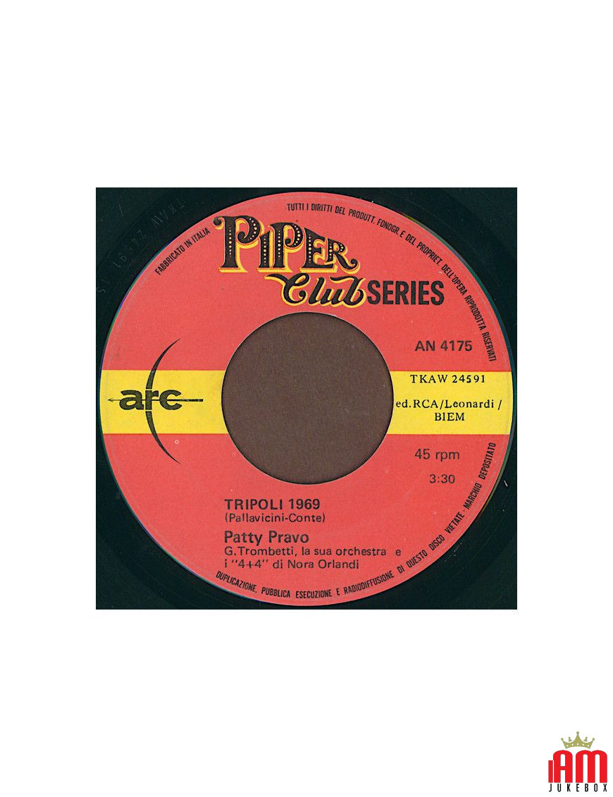 Tripoli 1969 [Patty Pravo] – Vinyl 7", 45 RPM, Mono [product.brand] 1 - Shop I'm Jukebox 