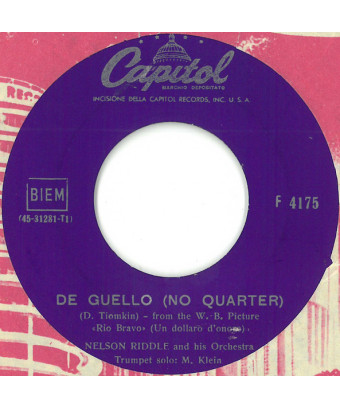 De Guello (No Quarter) Blue Safari [Nelson Riddle And His Orchestra] – Vinyl 7", 45 RPM