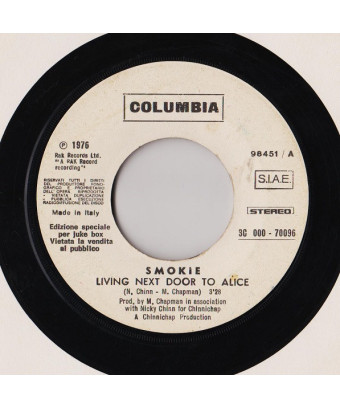 Night Moves   Living Next Door To Alice [Bob Seger,...] - Vinyl 7", 45 RPM, Jukebox
