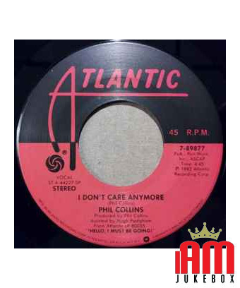 Je m'en fiche [Phil Collins] - Vinyl 7", 45 RPM, Single [product.brand] 1 - Shop I'm Jukebox 