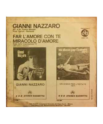 Far L'Amore Con Te   Miracolo D'Amore [Gianni Nazzaro] - Vinyl 7", 45 RPM