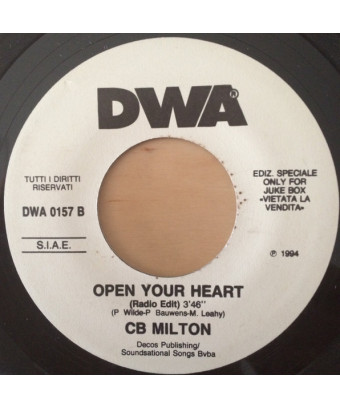 It's A Rainy Day   Open Your Heart (Radio Edit) [ICE MC,...] - Vinyl 7", 45 RPM, Jukebox