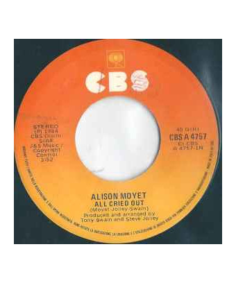 All Cried Out [Alison Moyet] - Vinyl 7", 45 RPM, Stereo