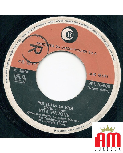 Pour toute la vie [Rita Pavone] - Vinyl 7", 45 RPM [product.brand] 1 - Shop I'm Jukebox 