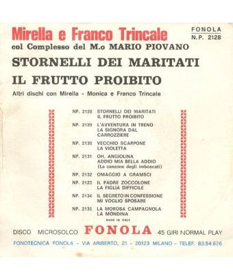 Stornelli Dei Maritati Le Fruit Interdit [Mirella,...] - Vinyl 7", 45 RPM [product.brand] 1 - Shop I'm Jukebox 