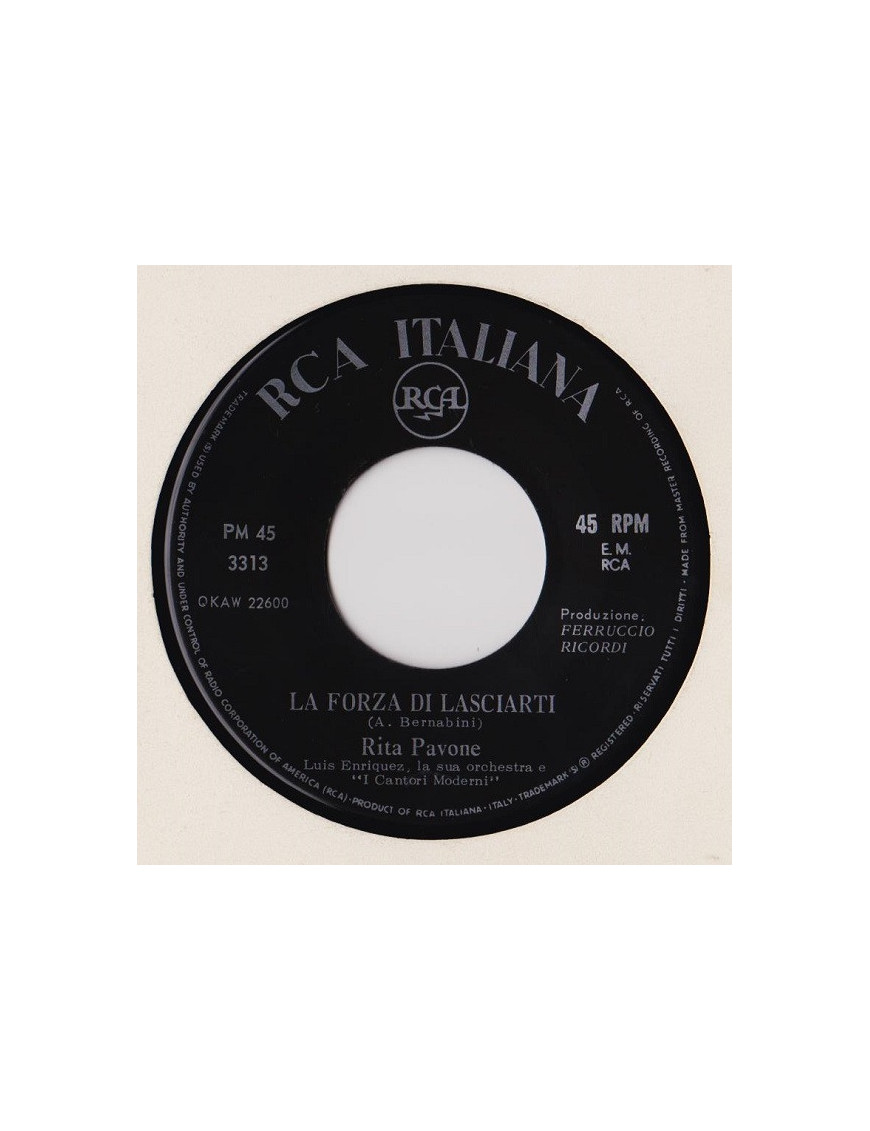 La Force de te quitter [Rita Pavone] - Vinyl 7", 45 RPM [product.brand] 1 - Shop I'm Jukebox 