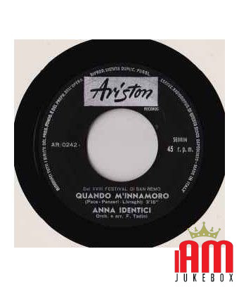 Quando M'Innamoro [Anna Identici] - Vinyl 7", 45 tours [product.brand] 1 - Shop I'm Jukebox 