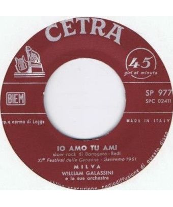 Das Meer in der Schublade Io Amo, Tu Ami [Milva] – Vinyl 7", 45 RPM [product.brand] 1 - Shop I'm Jukebox 