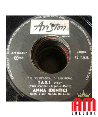 Taxi [Anna Identici] - Vinyle 7", 45 tours [product.brand] 1 - Shop I'm Jukebox 